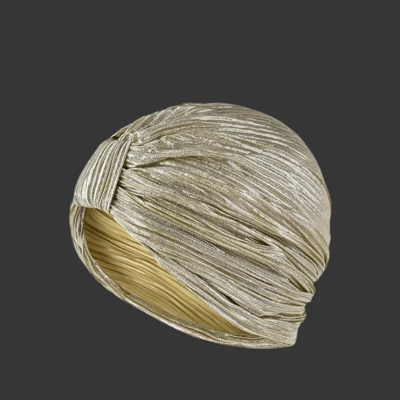 Multicolor Polyester Folds Turban Ribbon Wrap - Palm and Thread