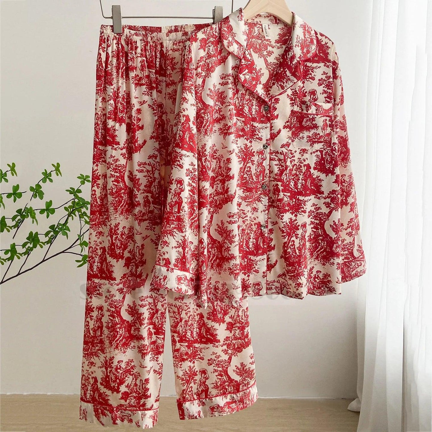 Fashion Print Flower Pajama - Palm and Thread