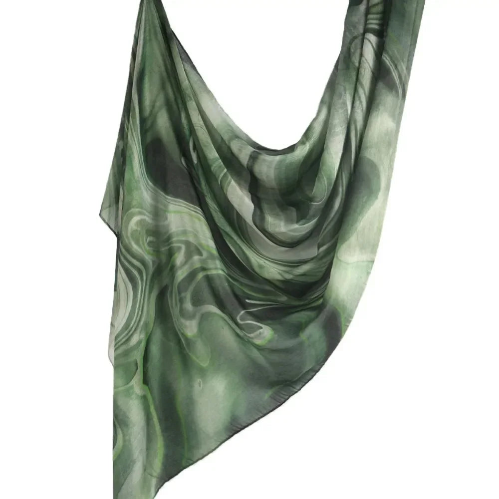 New Watercolor Tie-Dye Cotton Scarf - Palm and Thread