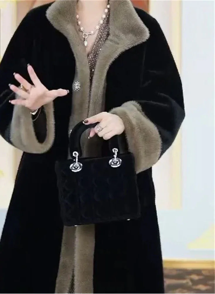 Thickened Imitate Mink Fur Coat - Palm and Thread