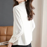 Elegant Bow Neck Top - Palm and Thread