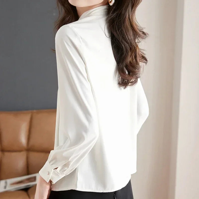 Elegant Bow Neck Top - Palm and Thread