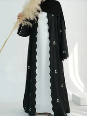 Embroidery Cardigan Abaya Kaftan - Palm and Thread