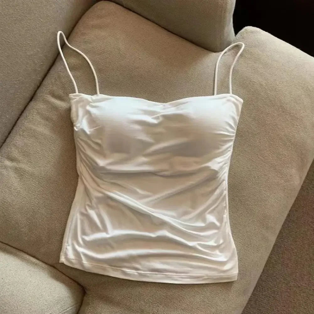 Camisole With Built In Bra Spaghetti Strap Tank - Palm and Thread