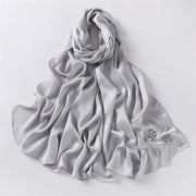 Luxury Stitch Diamond Floral Bubble Chiffon Hijab - Palm and Thread