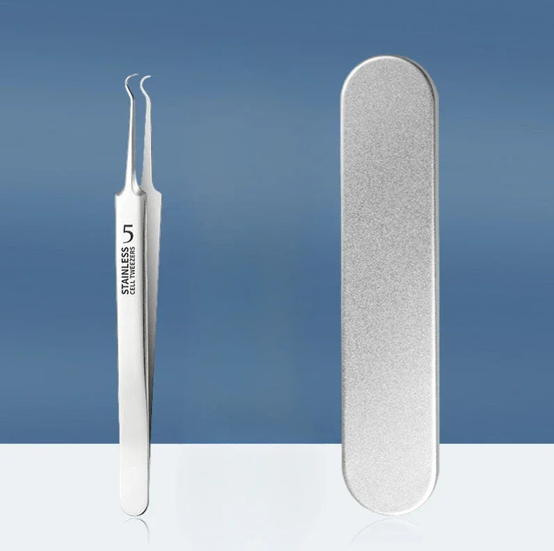 Stainless Steel Blackhead Removal Tool Set - Palm and Thread