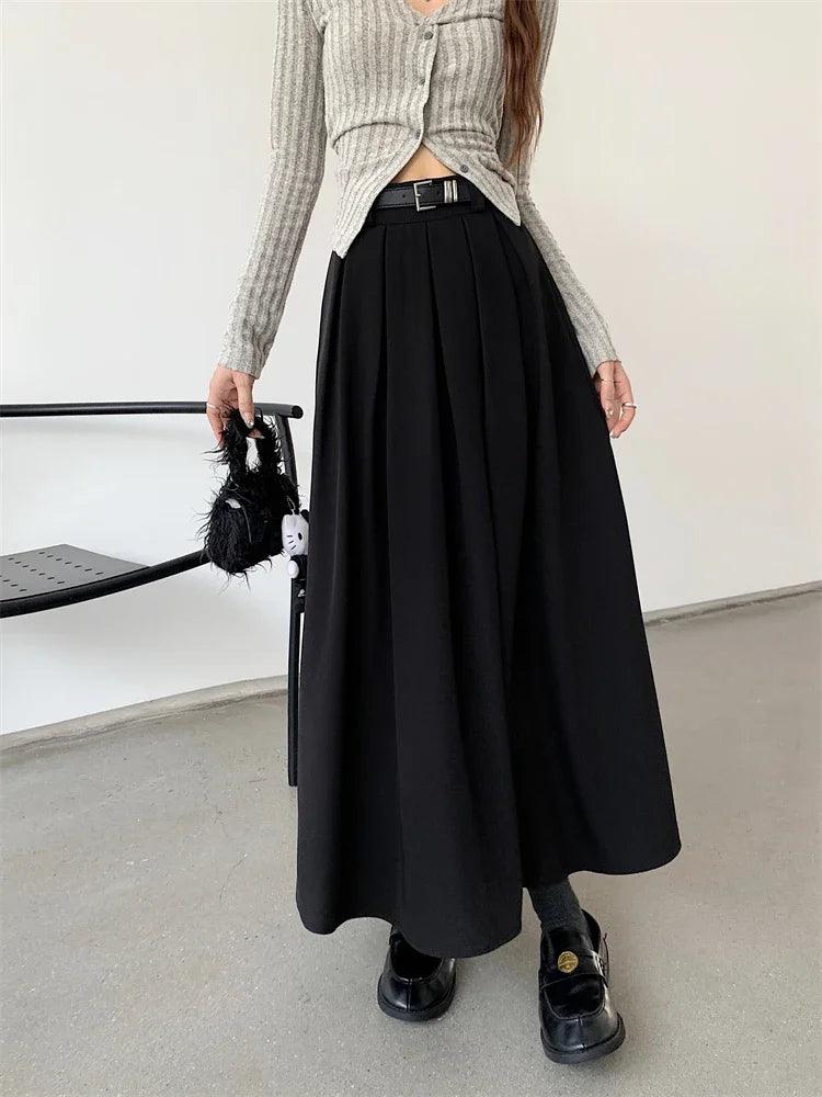 Versatile Mid-length Pleated Skirt - Palm and Thread