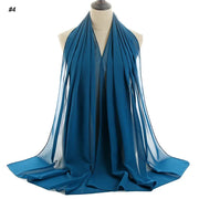 Solid Chiffon Shawl Scarf - Palm and Thread