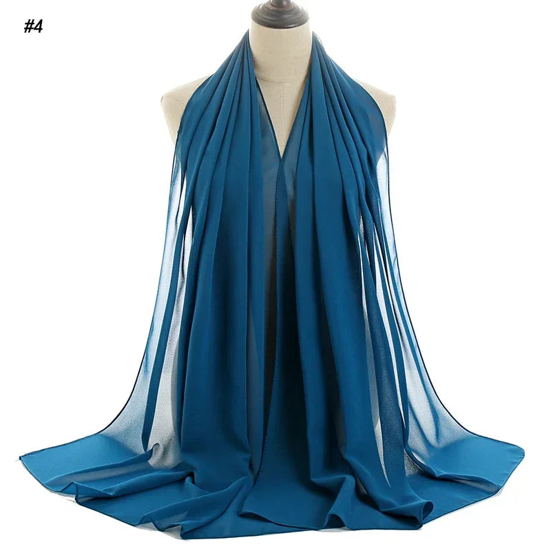 Solid Chiffon Shawl Scarf - Palm and Thread