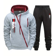 Zipper Hoodie Sweatpants Tracksuit 2pcs Set