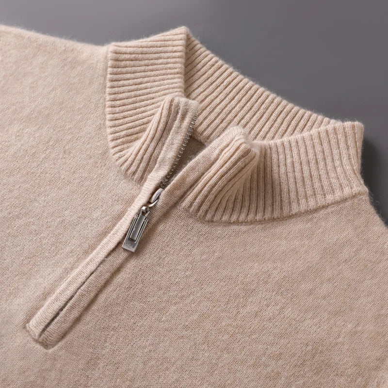 Cashmere Mock-neck Sweater Top - Palm and Thread