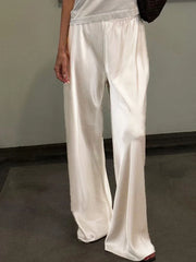 Chic Satin Wide Leg Dress Pant - Palm and Thread