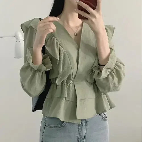 Cute Flare Sleeve shirt top - Palm and Thread