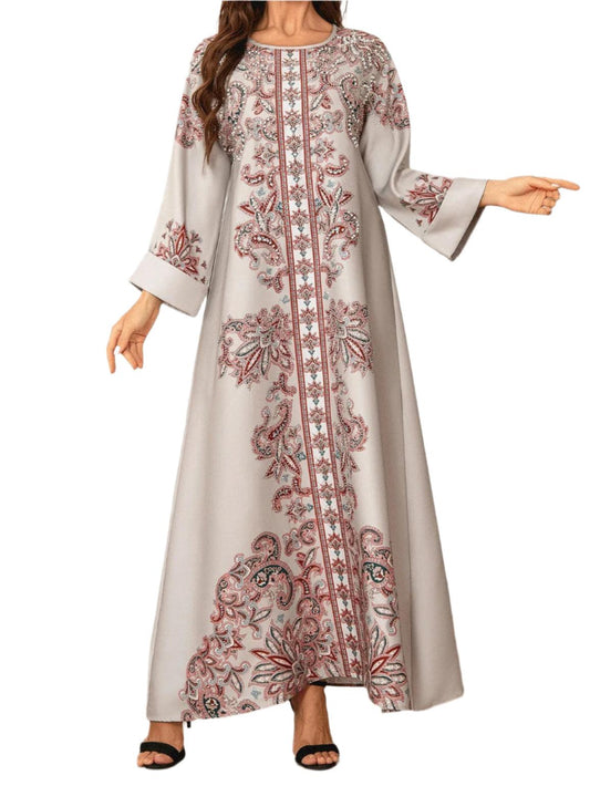 Abaya Long Dress Print Kaftan - Palm and Thread