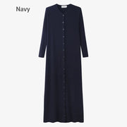 Comfortable ribbing maxi button dress - Palm and Thread