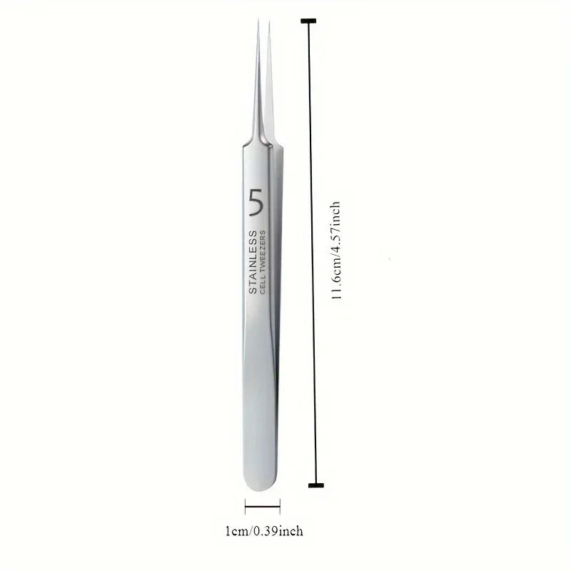1 Pack Extra Fine No. 5 Cellular Acne Blackhead Tweezer - Palm and Thread