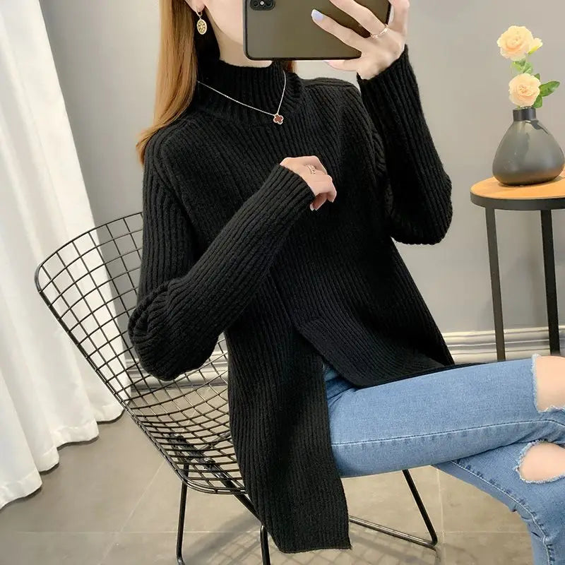 Chic Long Sleeve Slit Pullover Top - Palm and Thread