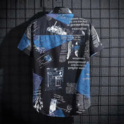 Thin style graffiti printed trendy Shirt - Palm and Thread