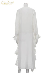 Fashion V-Neck Long Sleeve Shirt - Palm and Thread