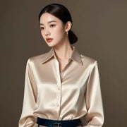 New Satin Shirt Blouse - Palm and Thread
