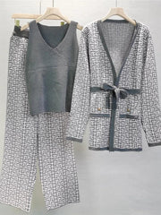 Knitted 3 Pieces Warm Set - Palm and Thread