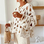 Hollow Out Resort Blouse - Palm and Thread