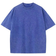 Style Retro Solid Color Short Sleeved T-shirt - Palm and Thread