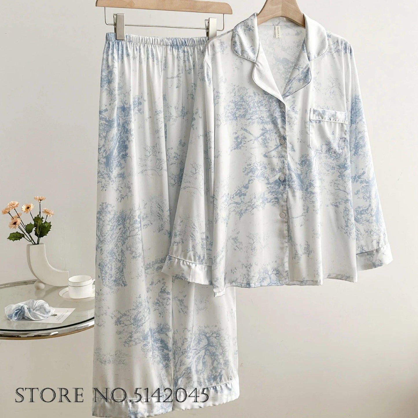 Fashion Print Flower Pajama - Palm and Thread