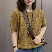 New Short-sleeved Women Sweater - Palm and Thread