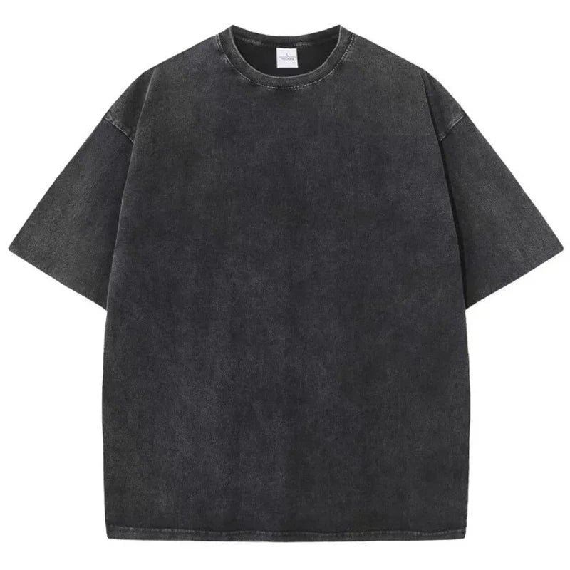 Style Retro Solid Color Short Sleeved T-shirt - Palm and Thread