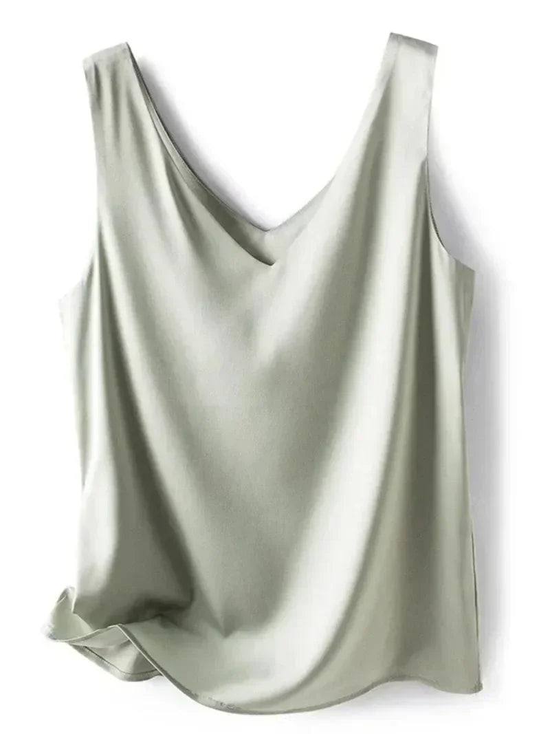 Elegant SILK Satin Blouse - Palm and Thread
