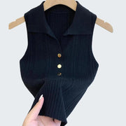 Single-breasted Button Lapel Vest - Palm and Thread
