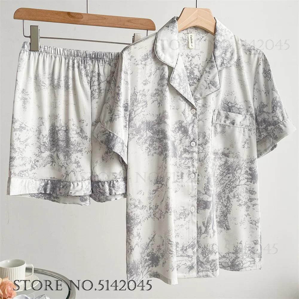 Fashion Print Flower Pajama - Palm and Thread