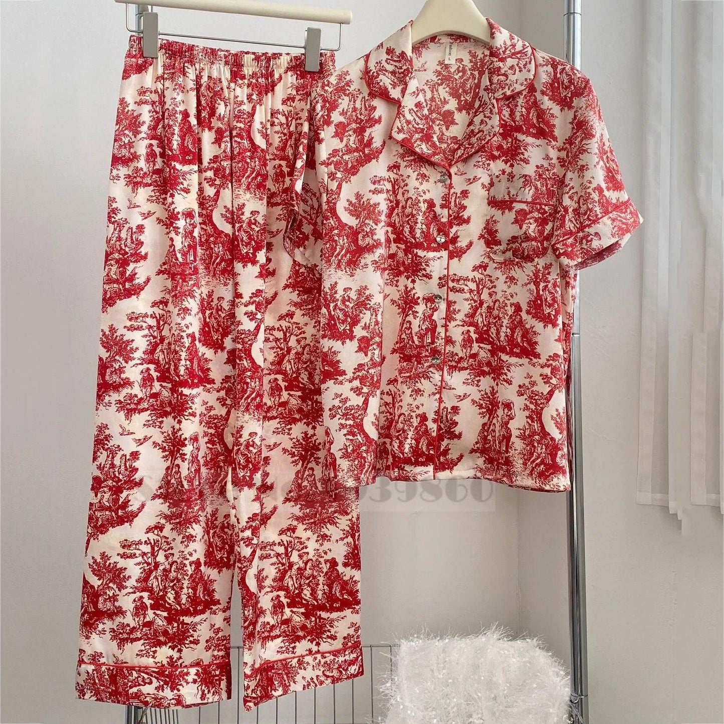 Fashion Print Flower Pajama - Palm and Thread