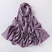 Luxury Stitch Diamond Floral Bubble Chiffon Hijab - Palm and Thread