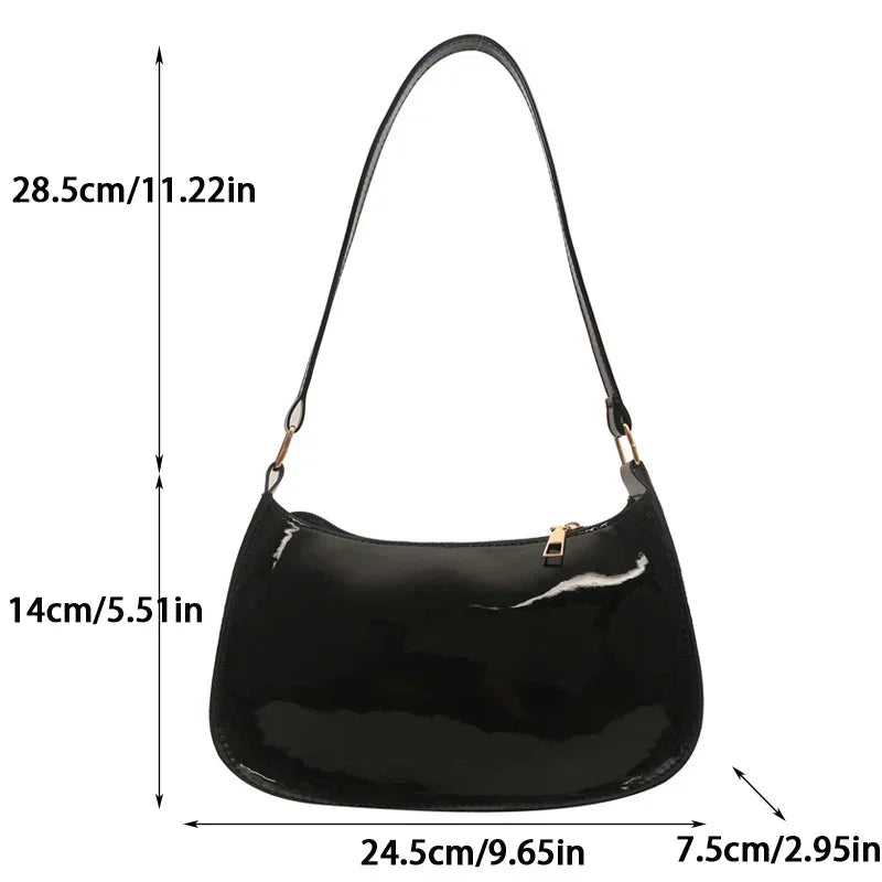Vintage Patent Leather Shoulder Bag - Palm and Thread