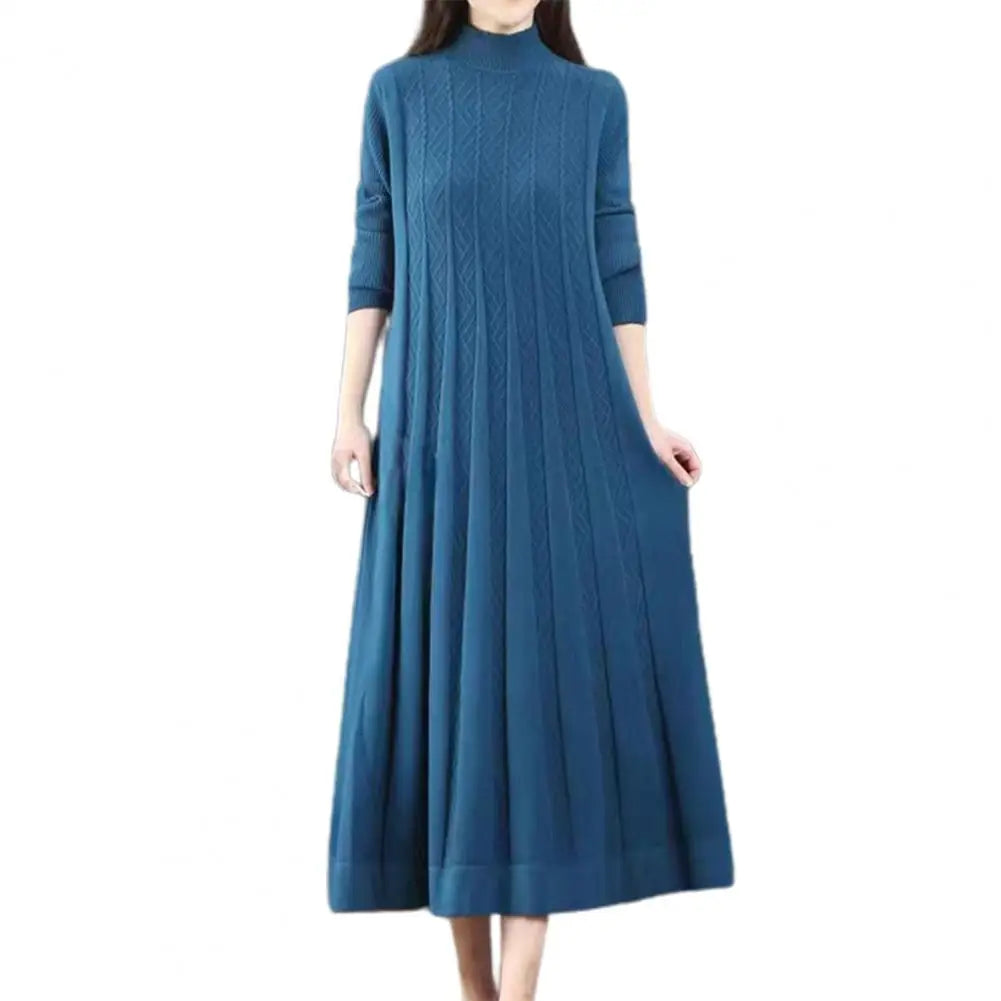 Retro Long Knitted Sweater Dress - Palm and Thread