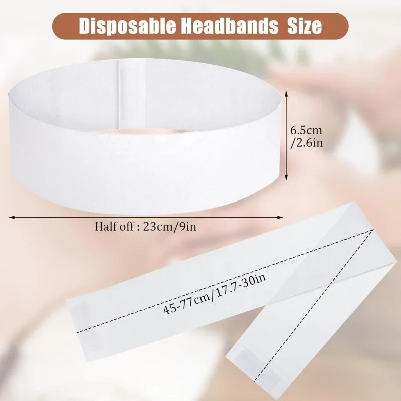 Disposable SPA White Facial Esthetician Headband - Palm and Thread