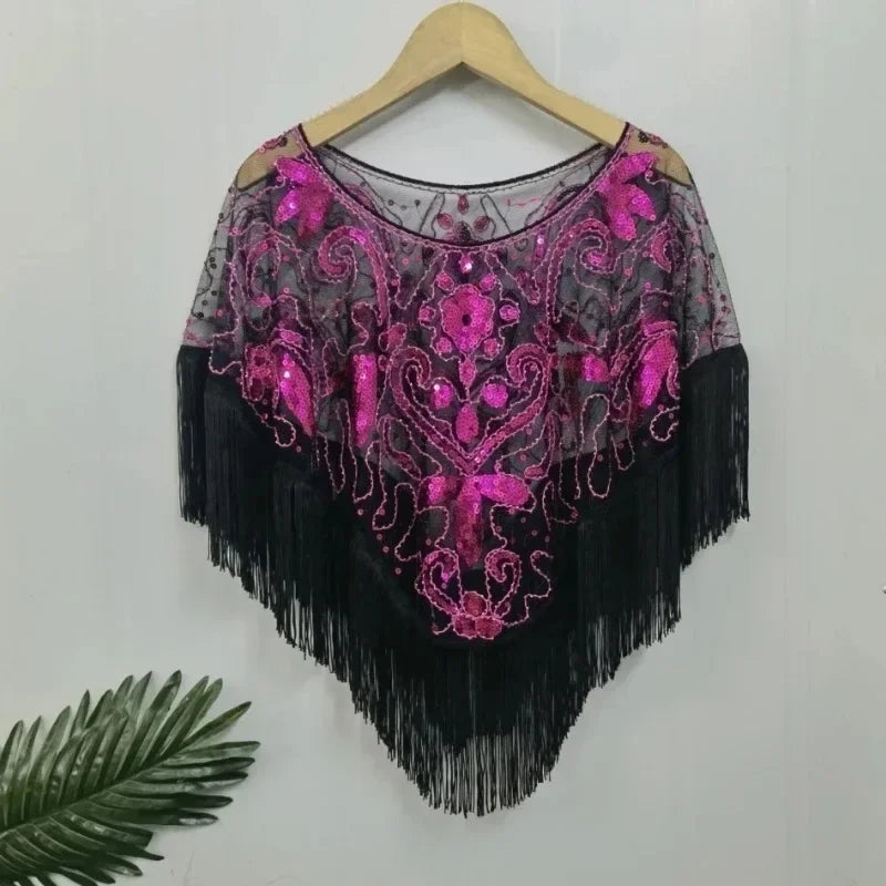Sequin Bead Sling Slim Fit Straight Tank Top - Palm and Thread