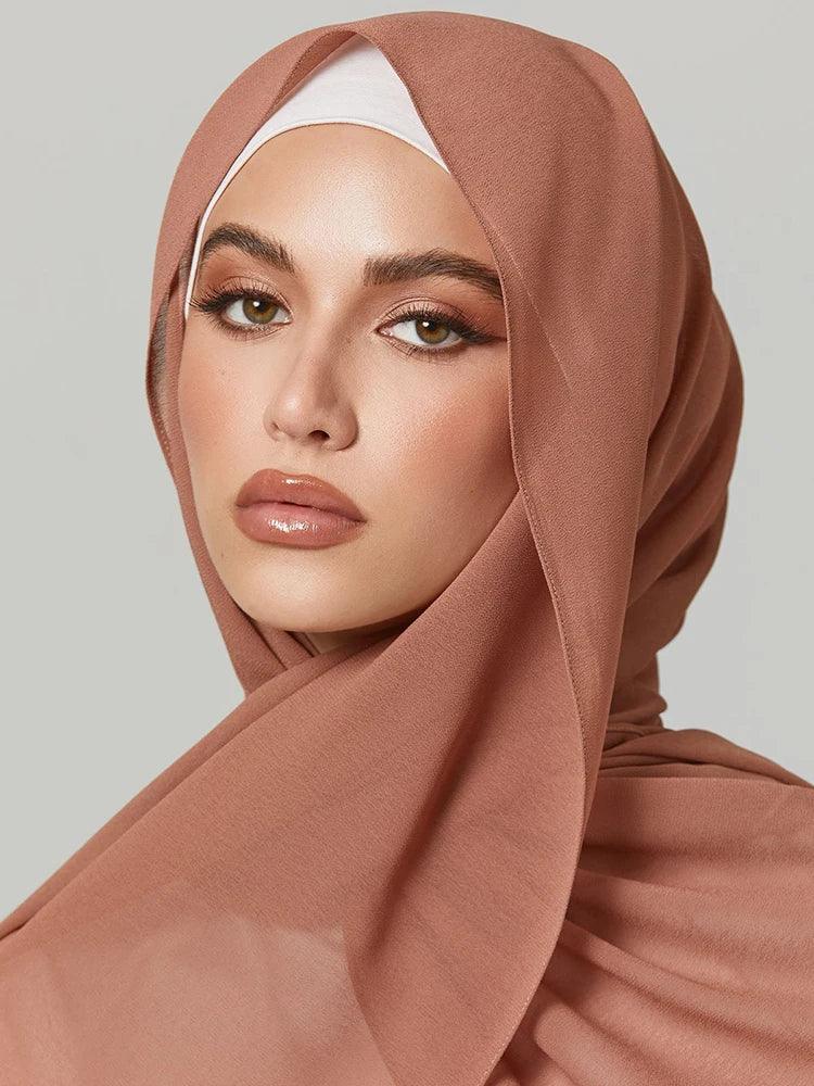 Solid Chiffon Shawl Scarf - Palm and Thread