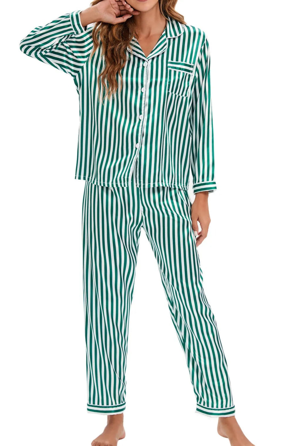 Striped Cardigan Long Sleeve Pajama - Palm and Thread