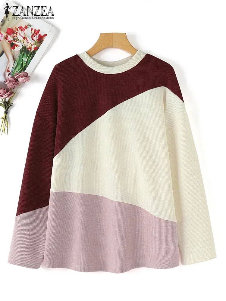 Loose Pullovers Round Neck Top - Palm and Thread