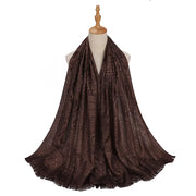 New Jacquard Satin Silk Hijab Scarf - Palm and Thread