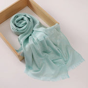New Jacquard Satin Silk Hijab Scarf - Palm and Thread