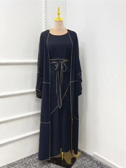 3 Piece Abaya Modest Dress Kaftan - Palm and Thread
