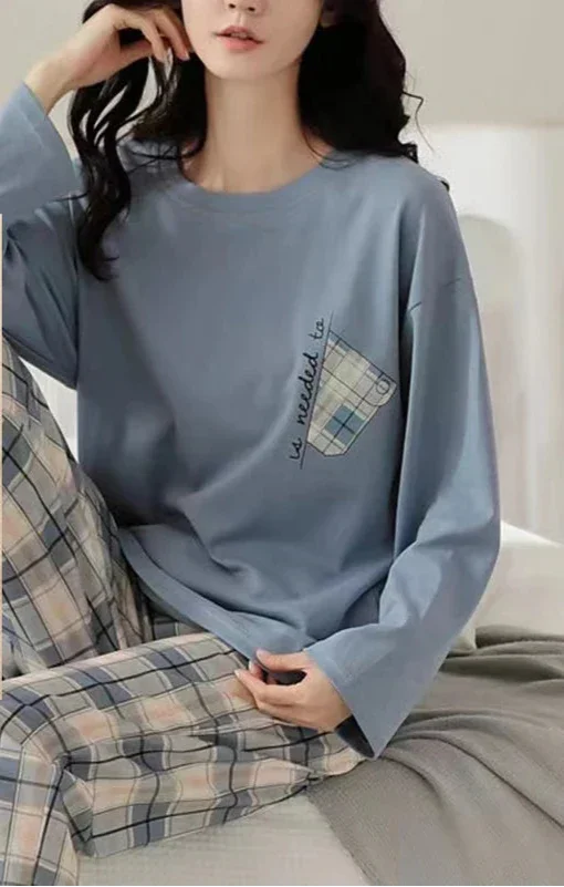 Polyester Pajama Plaid Sleepwear - Palm and Thread