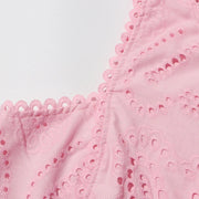 Embroidery Top A Line Skirt Matching Set - Palm and Thread
