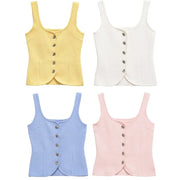 Knitted Vest Sweater Sleeveless Crop - Palm and Thread
