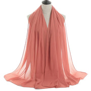 Solid Chiffon Shawl Scarf - Palm and Thread