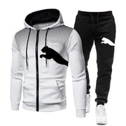 Hooded Jacket + Pants Two-piece Suit